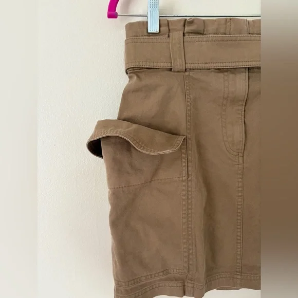 A.L.C. Mia Belted Mini Skirt in Beige Size 6 - Picture 8 of 12